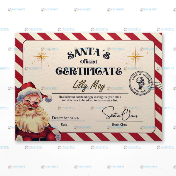 Santa Certificate