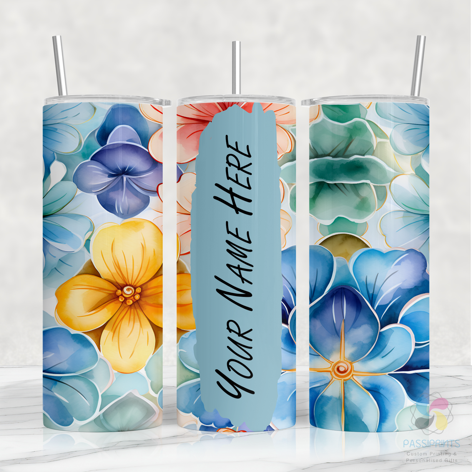 Baby Blue, Dandilion Yellow Green (Mock-Up)